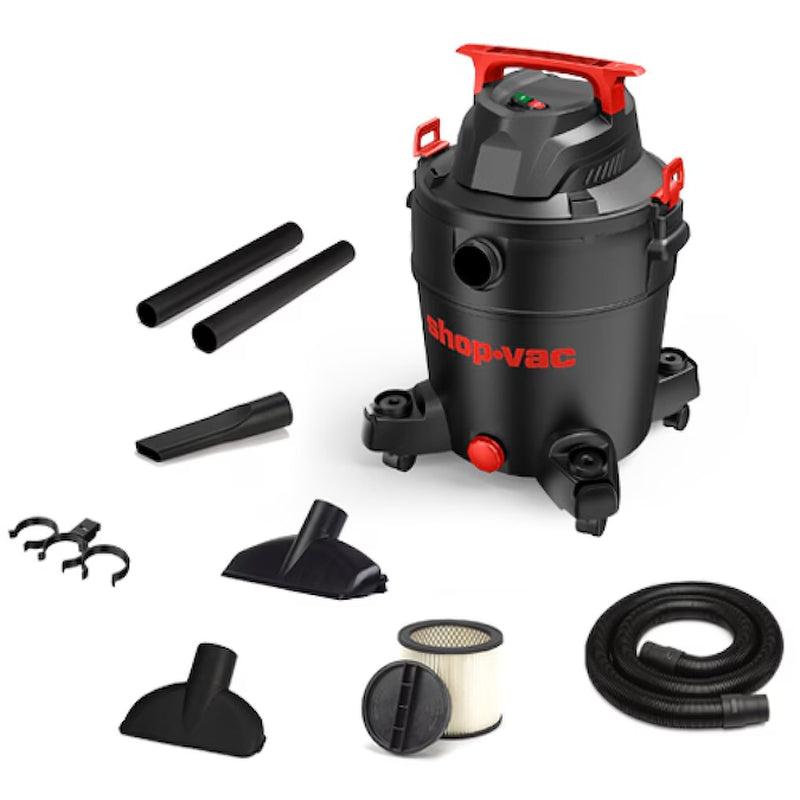 12-Gallon 4.5 HP Corded Wet/Dry Shop Vacuum with Accessories Included