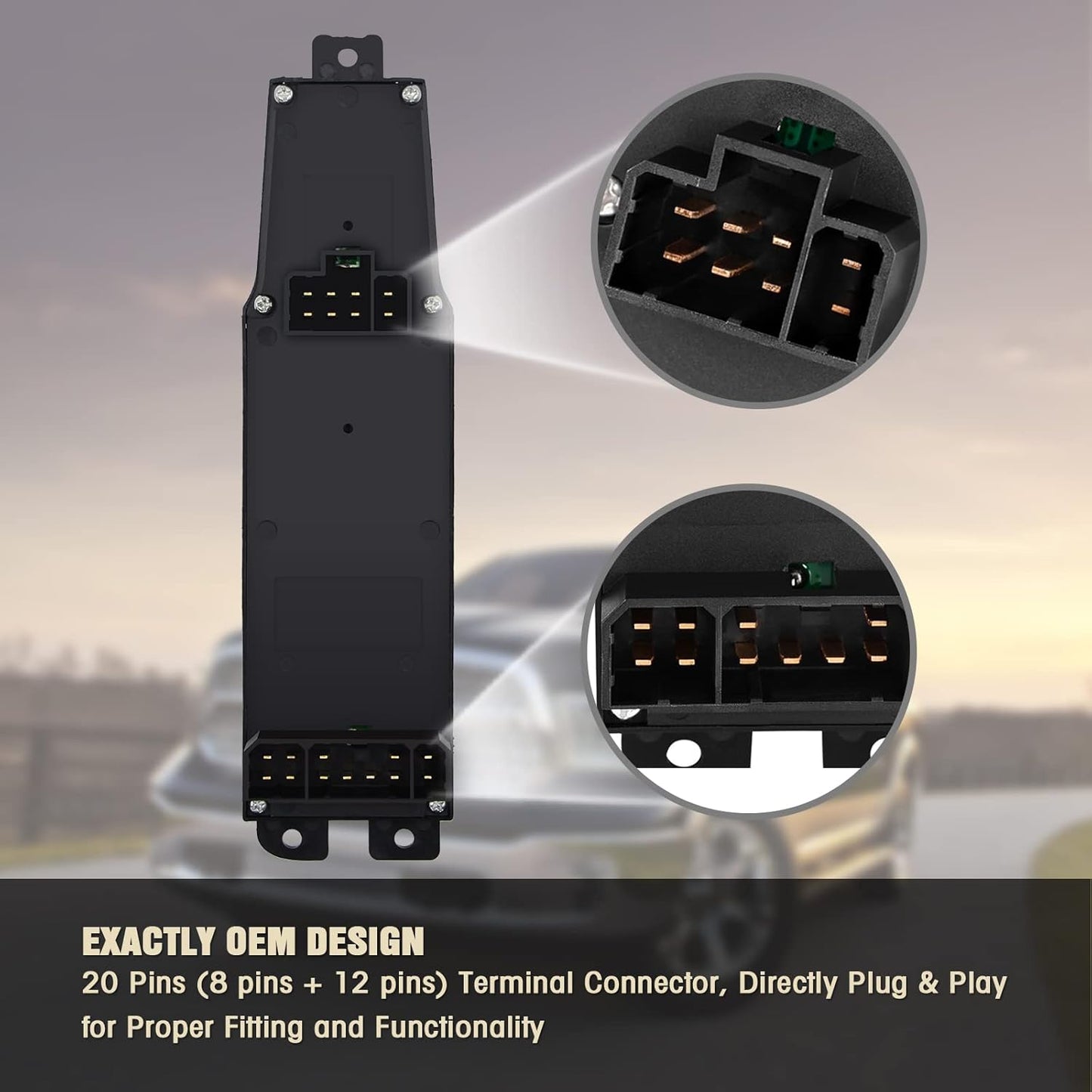 Master Power Window Switch and Bezel 56049805AB for 2002-2009 Dodge Ram 1500 250