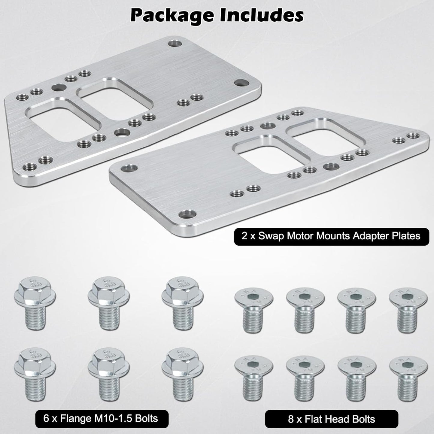 LS Swap Motor Mount Adapter Plates, Adjustable Bracket for LS1 LS2 LS3 LS6 LQ4 L