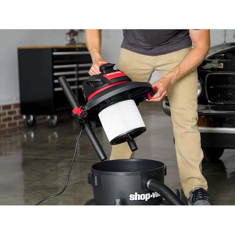 6-Gallon 3.5 HP Corded Wet/Dry Shop Vacuum with Accessories Included