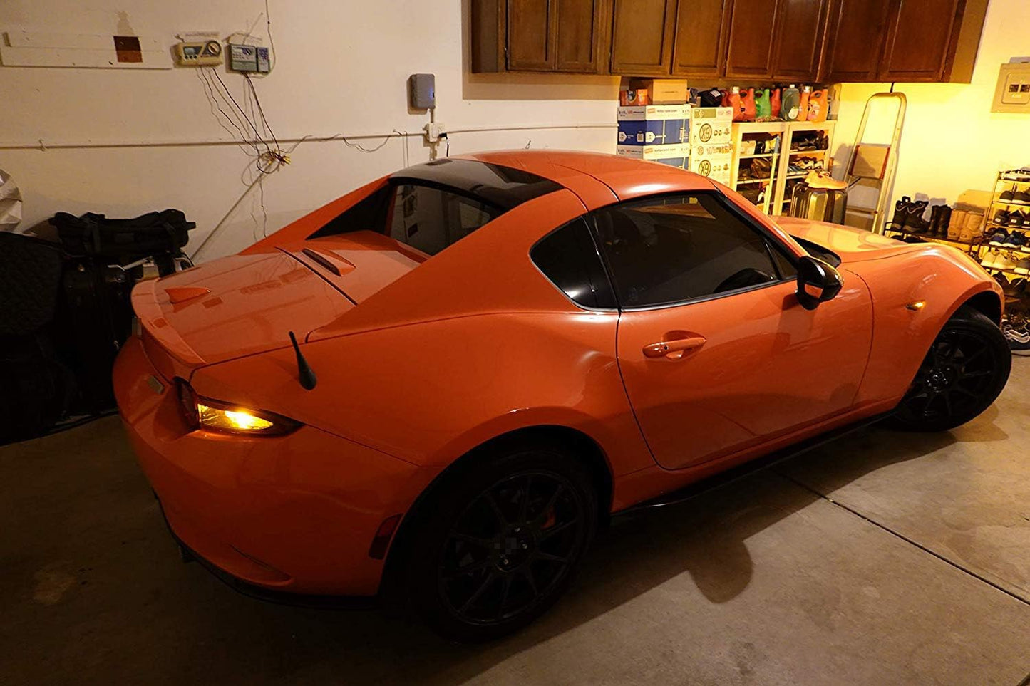 Smoked Lens Dynamic Sequential Blink/Flow Amber LED Front Side Marker Light Kit Compatible with 2016-Up Mazda MX-5, 2009-2012 Mazda RX-8, 2017-Up Fiat 124 Spider, Replace OEM Sidemarker Lamps