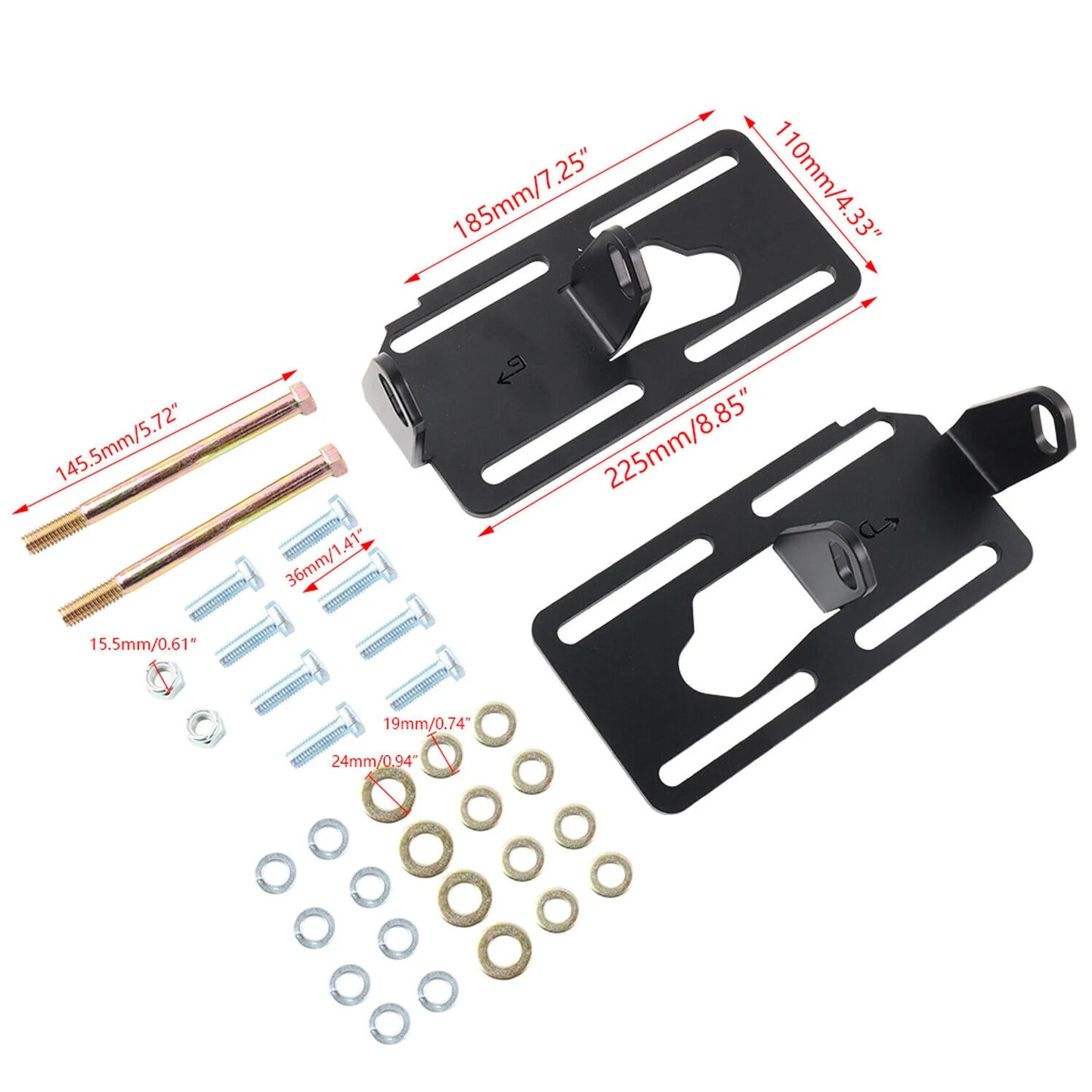 LS Engine Motor Mount Adapter Plate Swap Bracket Small Block LS Conversion Adjustable for LS1 88-98 LS2 LS6 LSX LQ4 LQ9