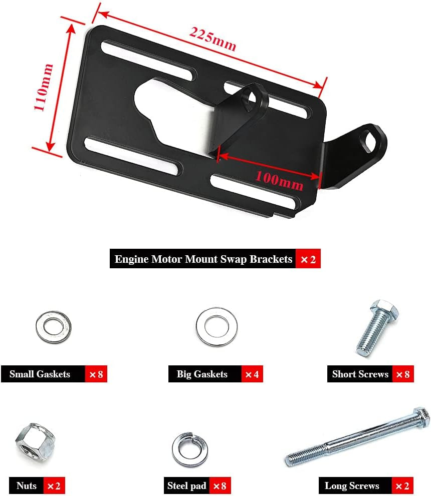 LS Conversion Engine Mounts 1973-1987 Square Body- Universal Swap Bracket Small