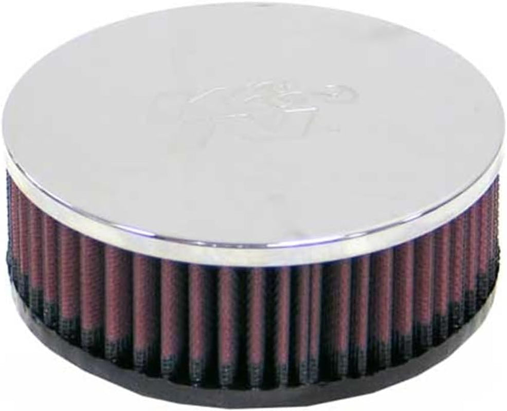High-Flow Original Lifetime Universal Clamp-On Air Filter: High Performance, Premium, Washable: Flange Diameter: 2 In, Filter Height: 2 In, Flange Length: 0.625 In, Shape: Round, RC-2440
