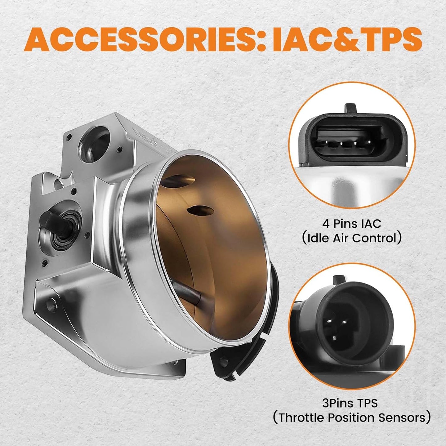 102Mm Throttle Body Assembly with TPS IAC Throttle Position Sensor for Chevy LSX