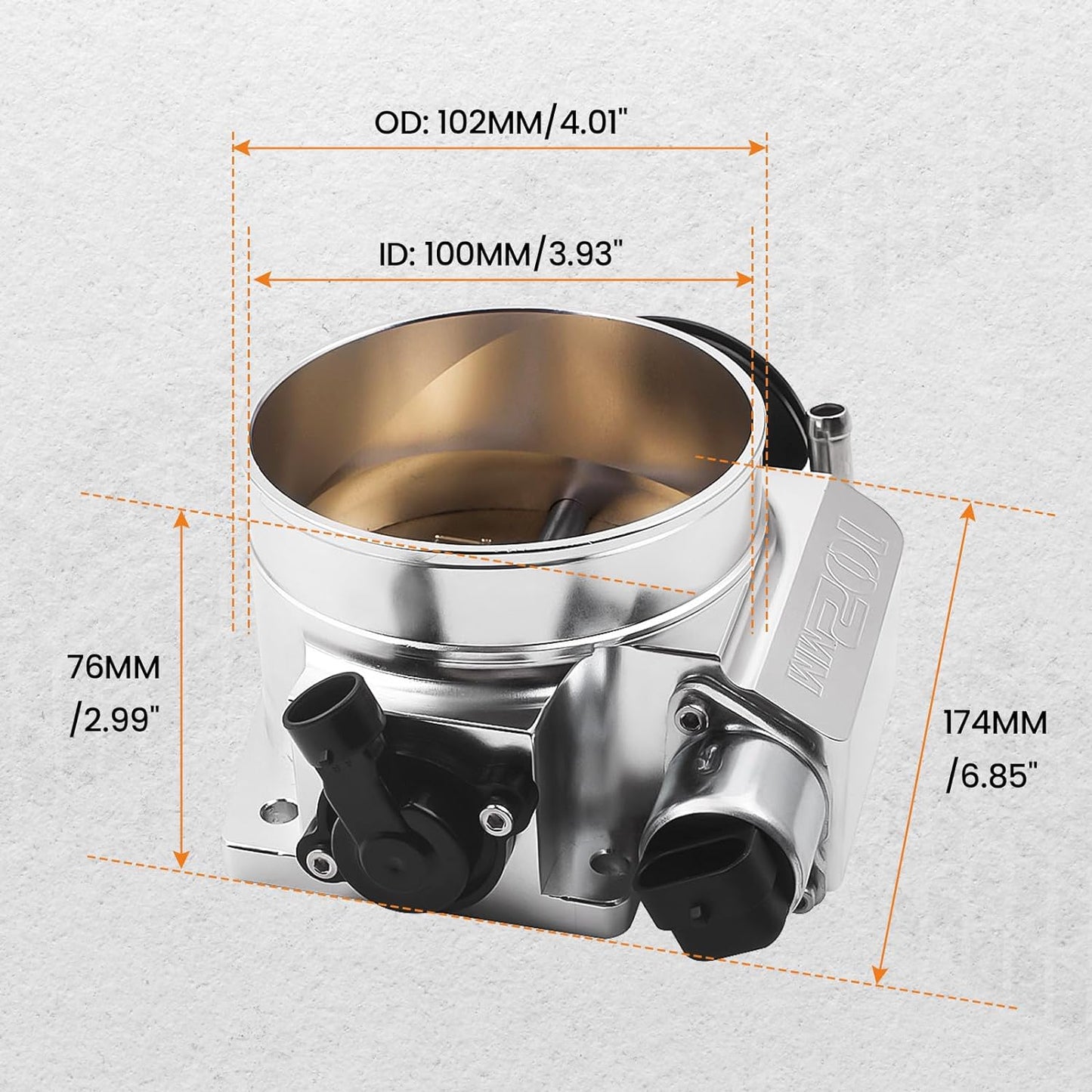 102Mm Throttle Body Assembly with TPS IAC Throttle Position Sensor for Chevy LSX