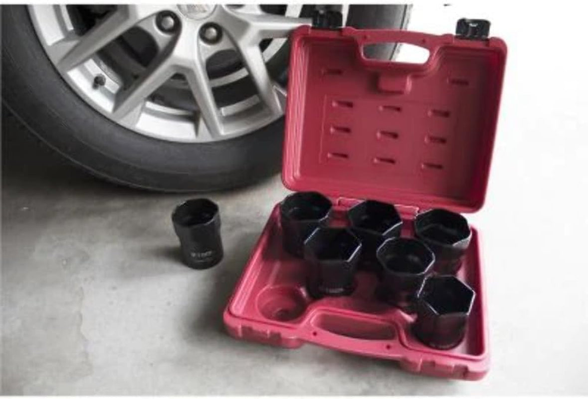 KTI-71920 7-Pc Locknut Socket Set 1/2 Drive by Kti