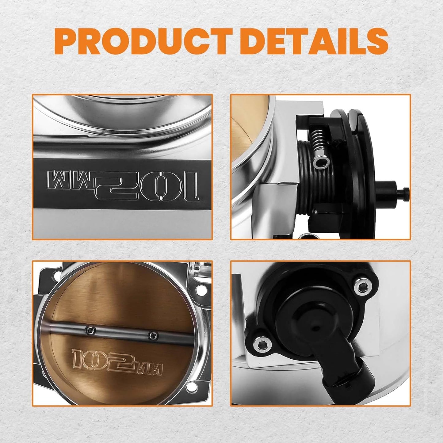 102Mm Throttle Body Assembly with TPS IAC Throttle Position Sensor for Chevy LSX