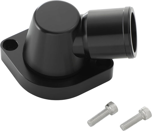 Billet Swivel Thermostat Housings Water Neck 90 1.5" LS Engine Black