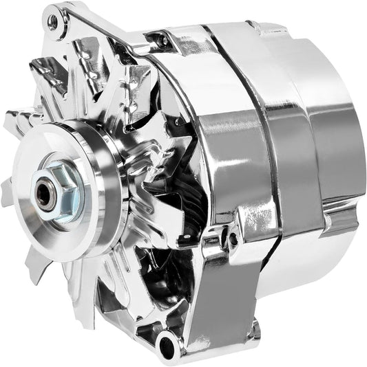 3 Wire Alternator for Chrome Self Exciting Street Rod GM 350 BBC SBC 120Amp