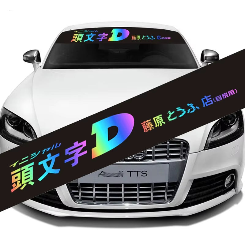 New Styling Car Stickers Racing Car Front Windshield Stickers Laser Color Car Accessories Car Windshield Stickers 130Cmx21Cm
