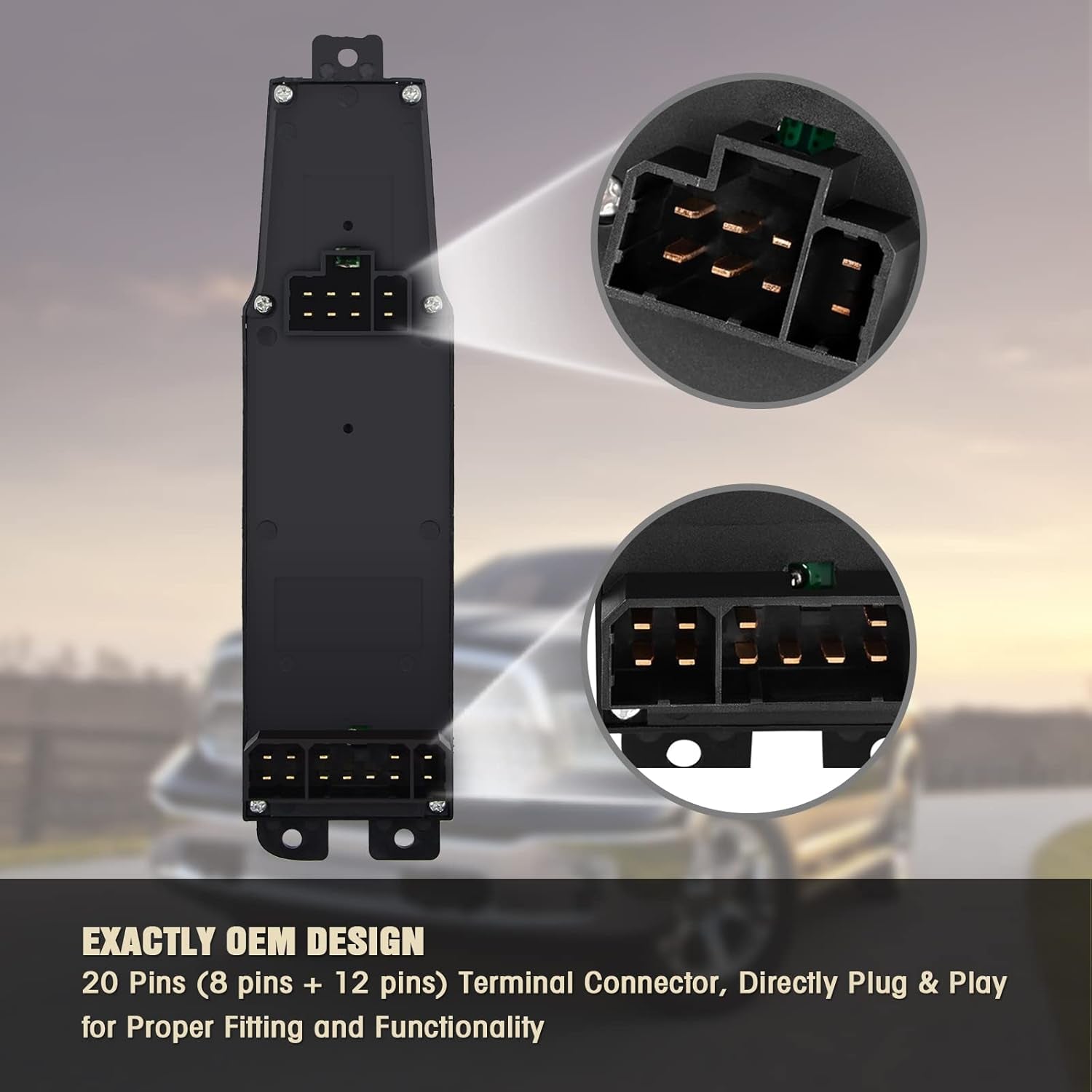 Master Power Window Switch and Bezel 56049805AB for 2002-2009 Dodge Ram 1500 250