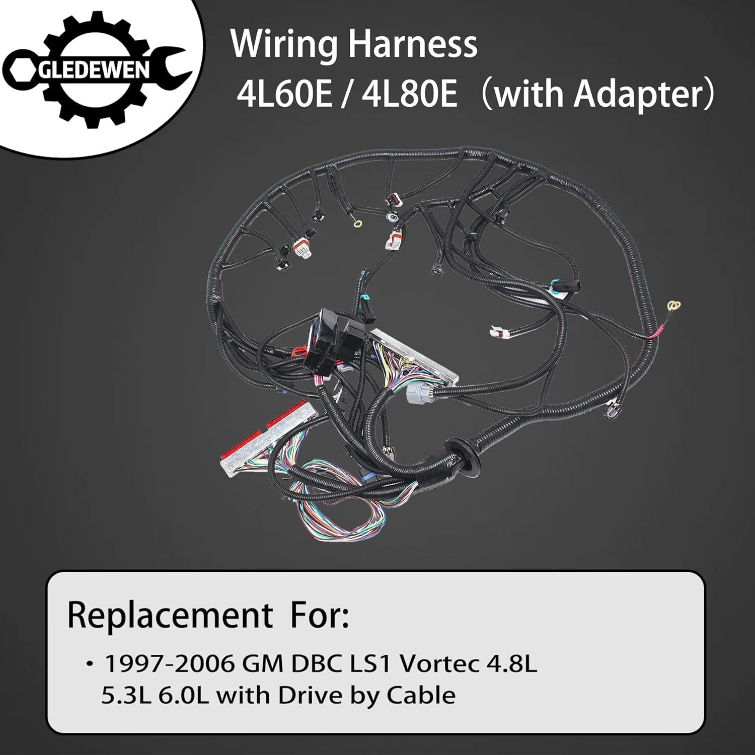 Standalone Wiring Harness, 4L60E DBC, Red/Blue PCM, Compatible with 1997-2006 GM