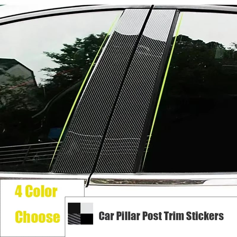 6Pcs for Dodge Dart / Fiat Viaggio 2013-2016 Car Pillar Posts Decor Stickers Accessories Door Window BC Column Exterior Trims