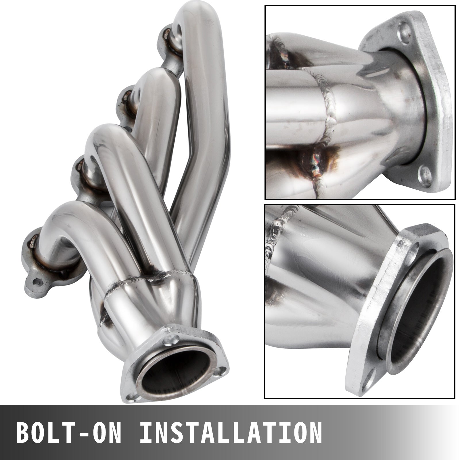 VEVOR Exhaust Header Set 1 Exhaust Turbo Headers, Stainless Steel Exhaust Manifold Headers, Shorty Engine Conversion LS Swap Exhaust Headers for Chevy LS1 LS2 LS3 LS6 LS10 SUV Truck Car