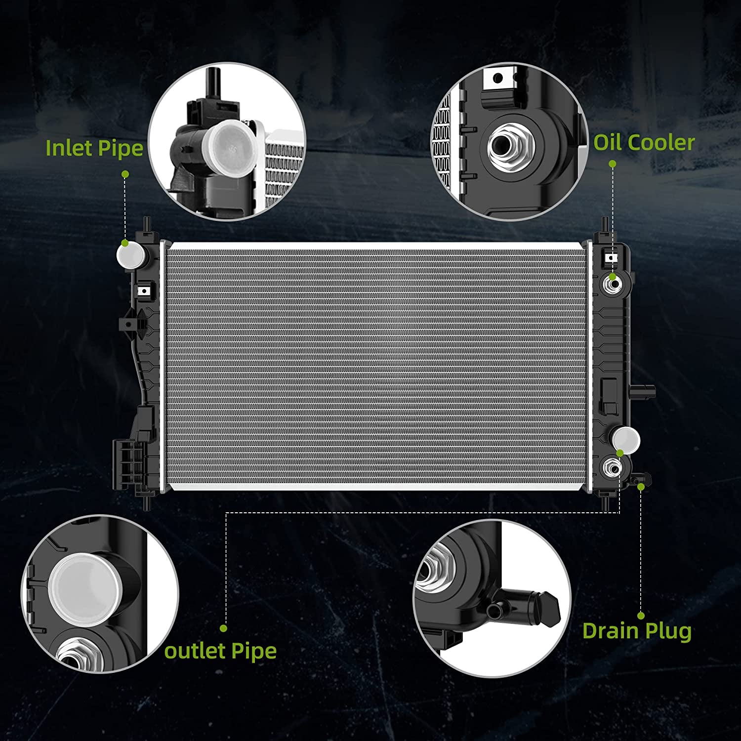 Radiator Compatible with 2013-2015 Chevy Malibu, for 2016 Malibu Limited, for 20