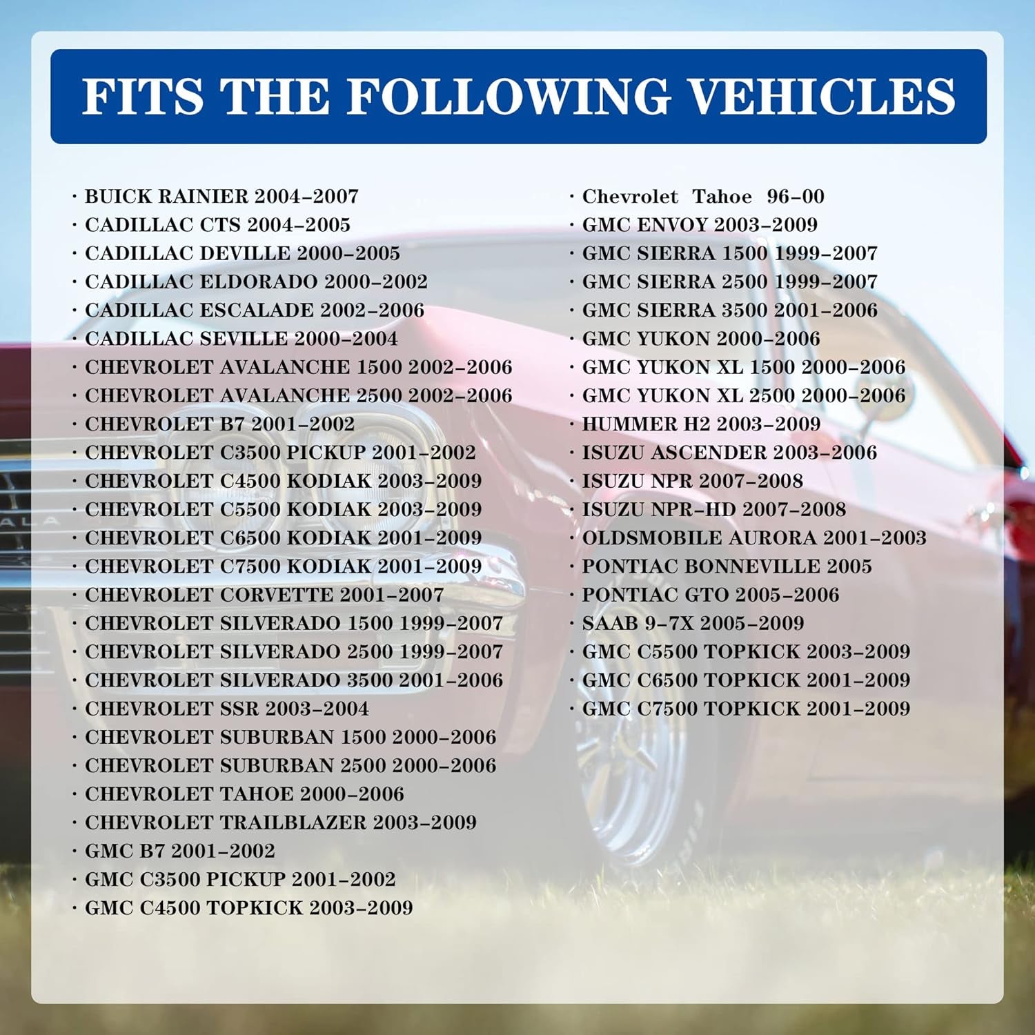 Mass Air Flow Sensor MAF Compatible with Chevrolet Silverado Suburban Escalade T