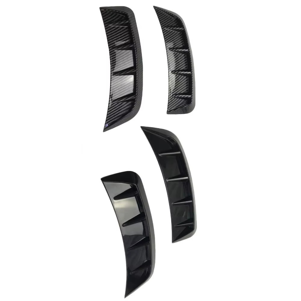 2Pcs Auto Sticker Cover Black Carbon Fiber Air Intake Flow Vent Hood Fender Air Vent Universal Car Styling Exterior Decorative