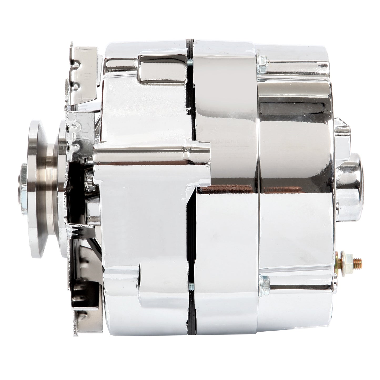 Automotive Alternator Compatible for 120Amp Chrome 1 Wire Self Exciting Street Rod GM 305 350 BBC SBC
