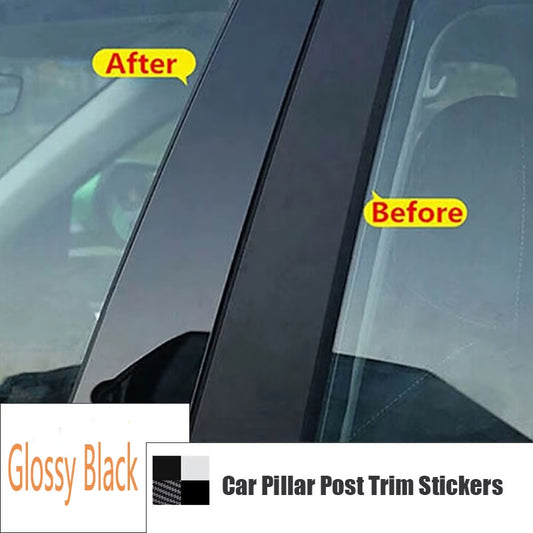 6Pcs for Dodge Dart / Fiat Viaggio 2013-2016 Car Pillar Posts Decor Stickers Accessories Door Window BC Column Exterior Trims