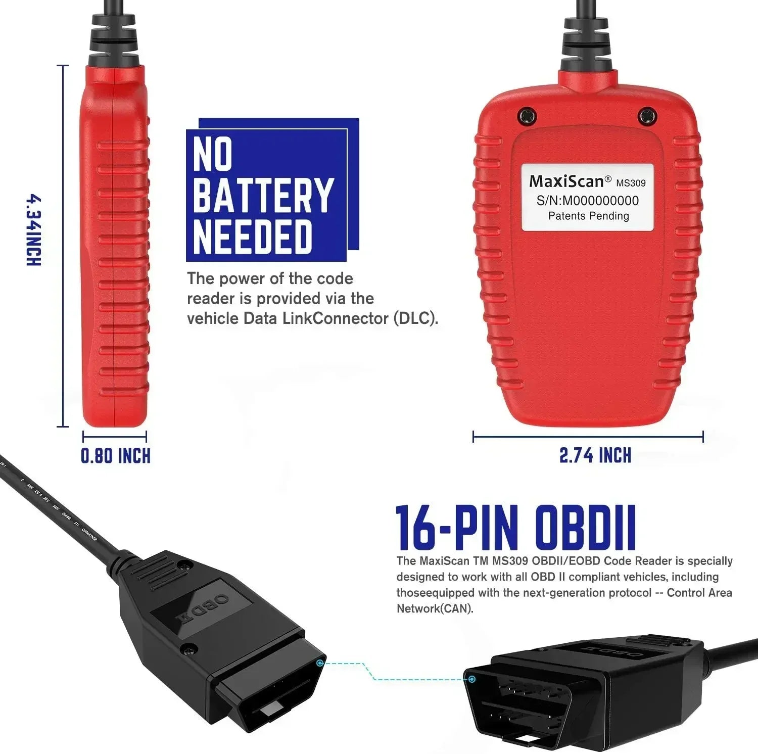 OBD2 Scanner Launch Car Engine Fault Code Reader Check State Emission Monitor Mechanic OBD OBD2 Diagnostic Tool Professional
