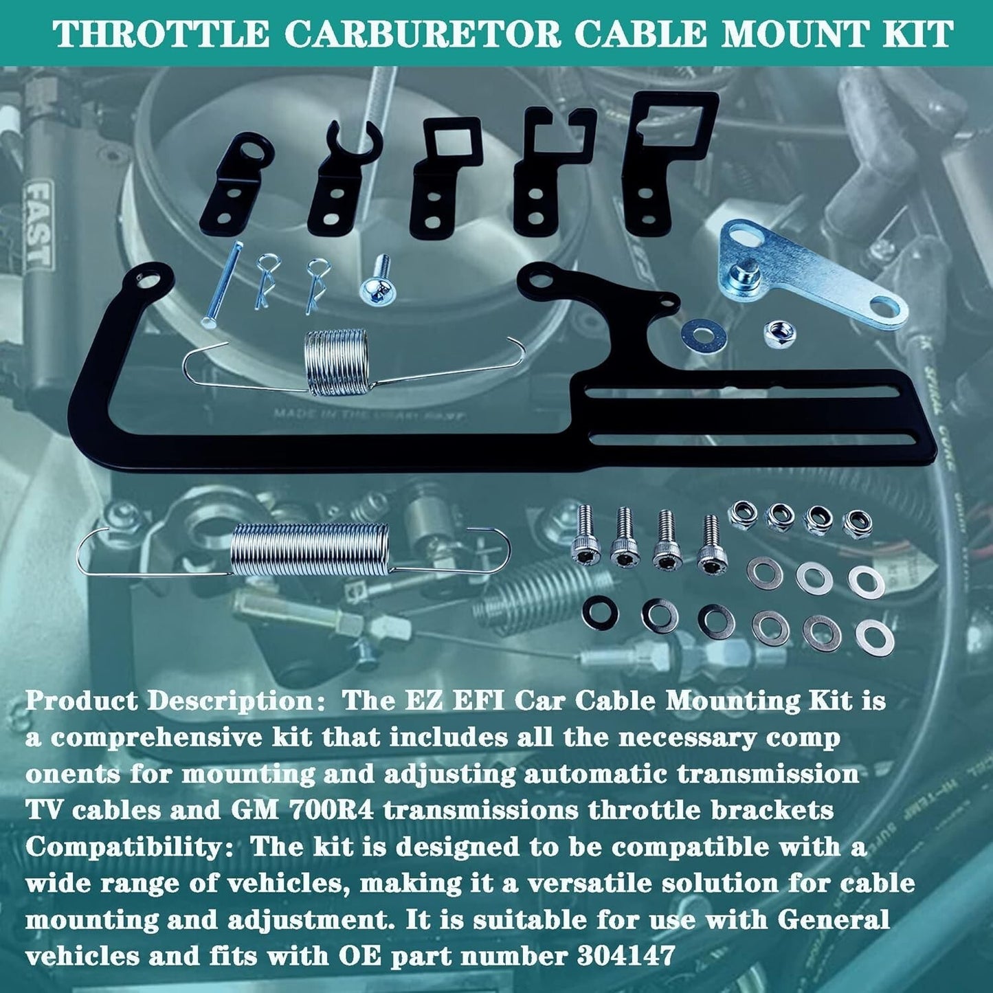 Cable Mount Bracket Kit Fit TV Holley Carb Sniper EFI Throttle Edelbrock Fitech