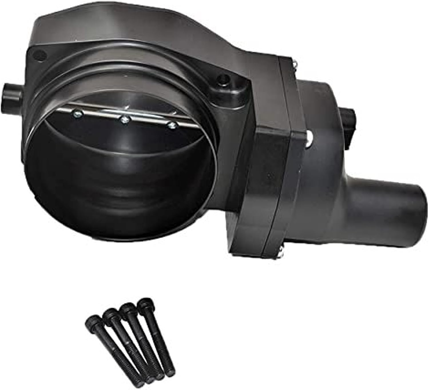LS4 Throttle Body Drive-By-Wire 102Mm - Black & 6-Pin Gold Connector - Cnc-Machined Billet Aluminum - Compatible with Chevrolet & GM 4-Bolt Intake Manifolds LS1-LS7 & LSX