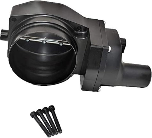 LS4 Throttle Body Drive-By-Wire 102Mm - Black & 6-Pin Gold Connector - Cnc-Machined Billet Aluminum - Compatible with Chevrolet & GM 4-Bolt Intake Manifolds LS1-LS7 & LSX