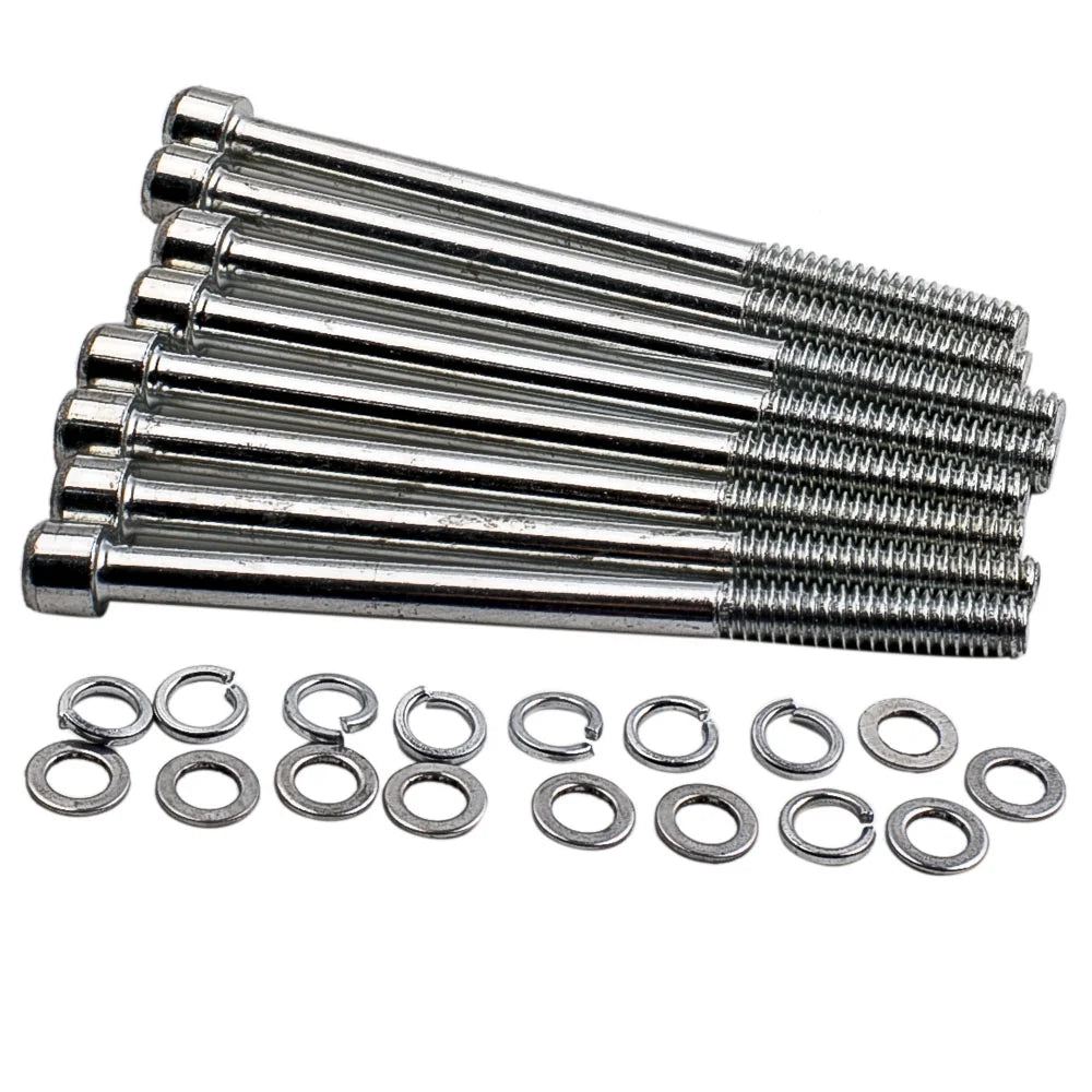 Fabricated Tall Valve Covers 1/4" Billet Rail for Chevy 350 383 400 1958-86 SBC