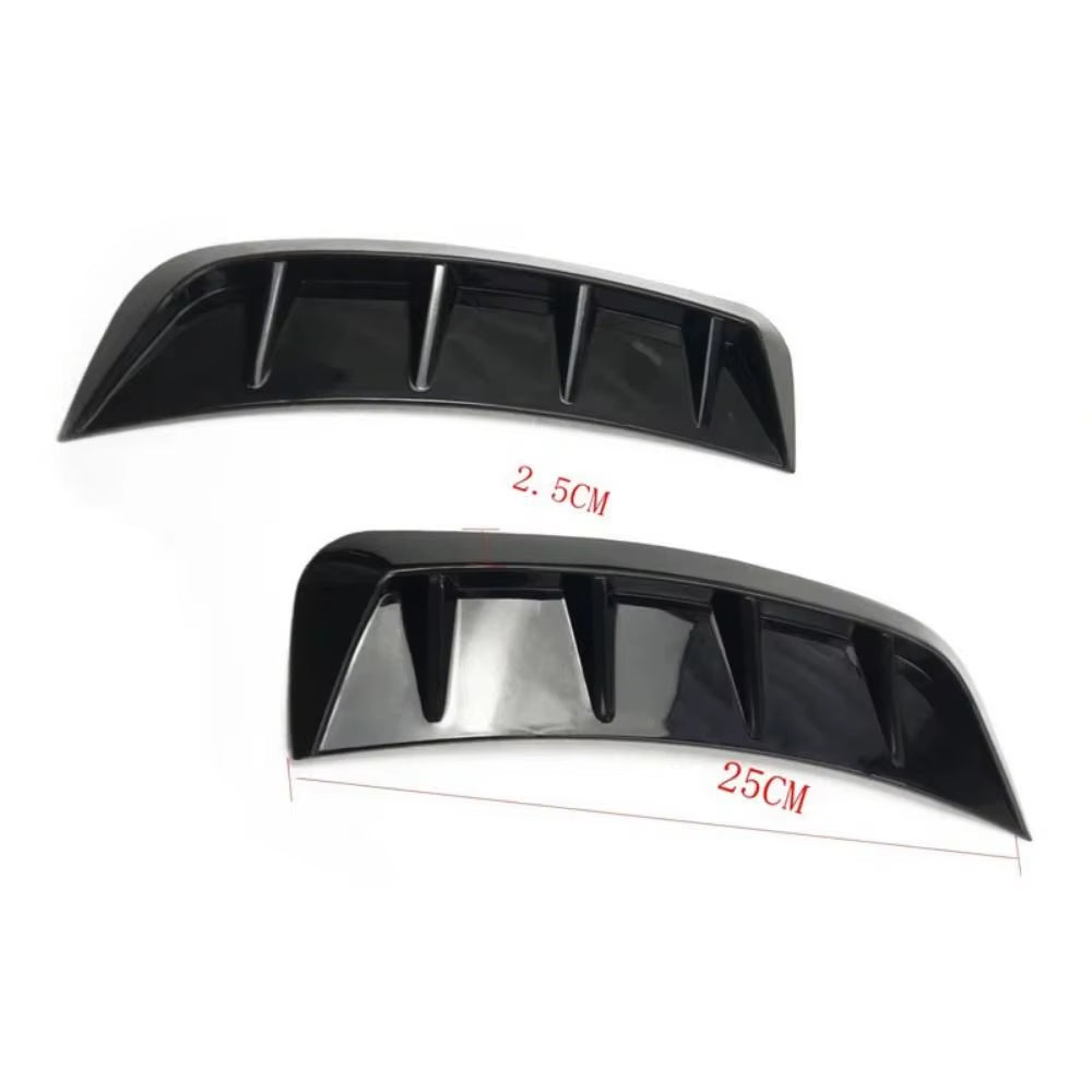 2Pcs Auto Sticker Cover Black Carbon Fiber Air Intake Flow Vent Hood Fender Air Vent Universal Car Styling Exterior Decorative