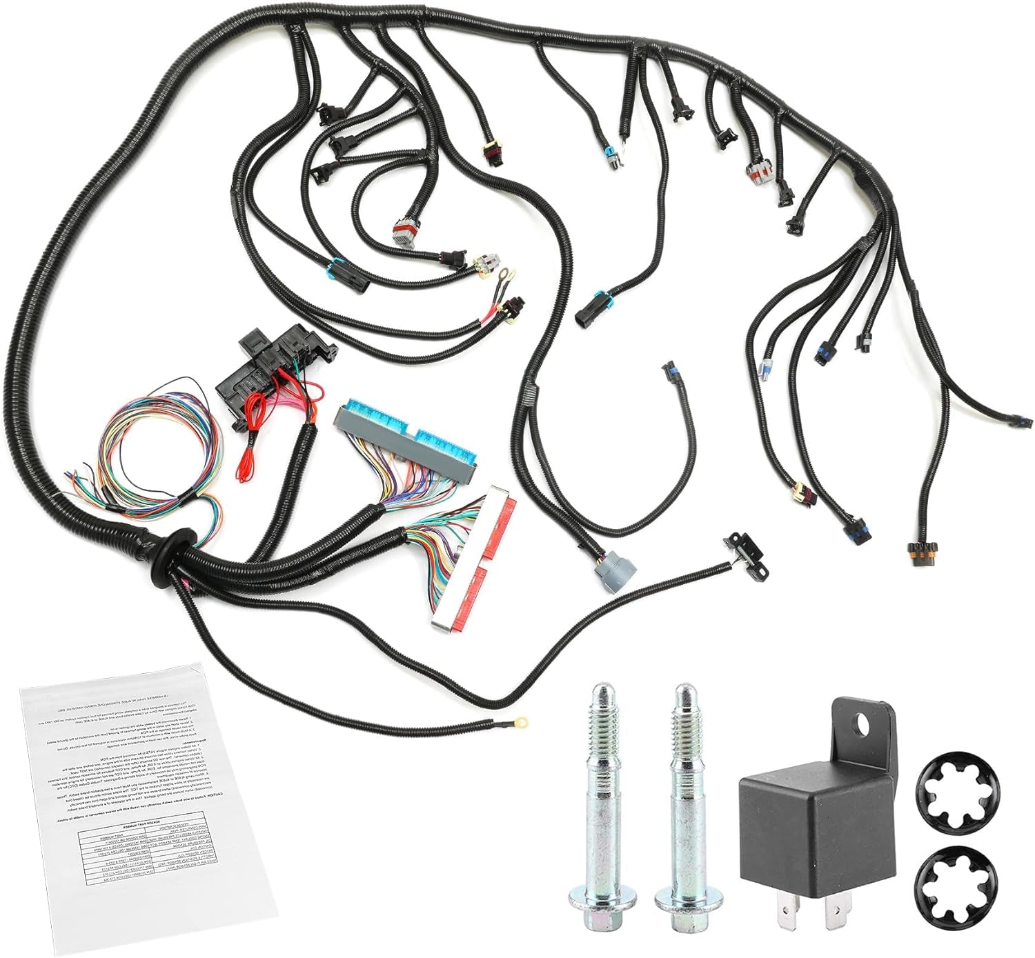 Standalone Wiring Harness, 4L60E DBC, Red/Blue PCM, Compatible with 1997-2006 GM
