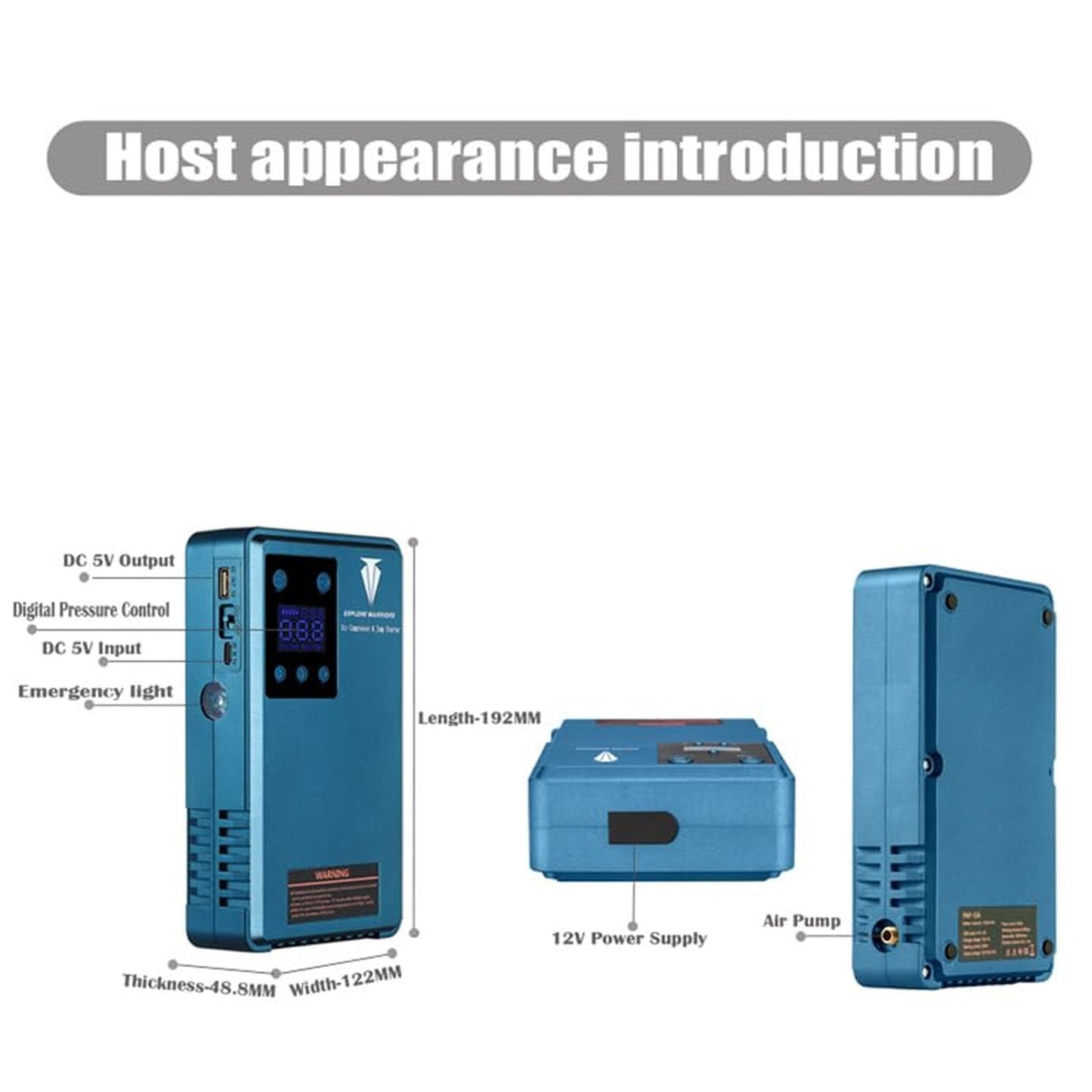 Jump Starter with Air Compressor,12V Car Jump Starter,Batter