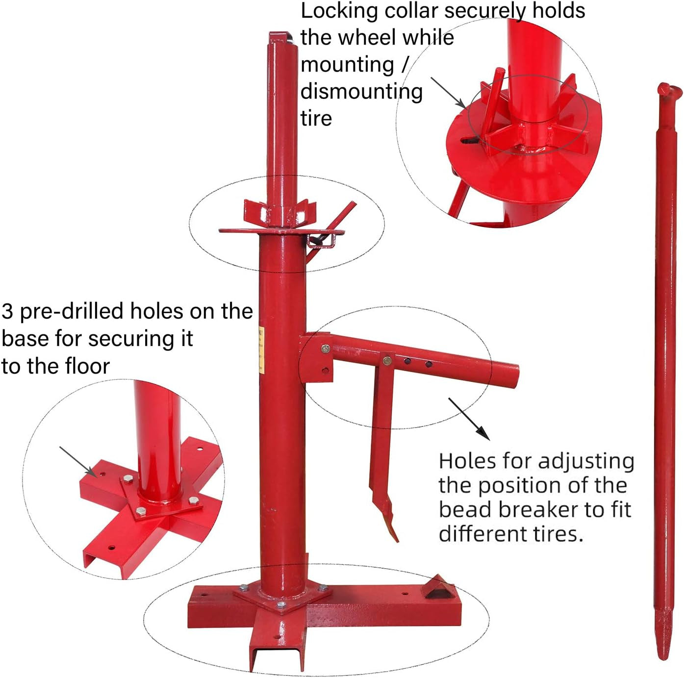 - Portable Tire Changer Changing Machine Car Truck Motorcycle Manual Bead Breaker [P/N: US-ET-TOOL004-RED1]