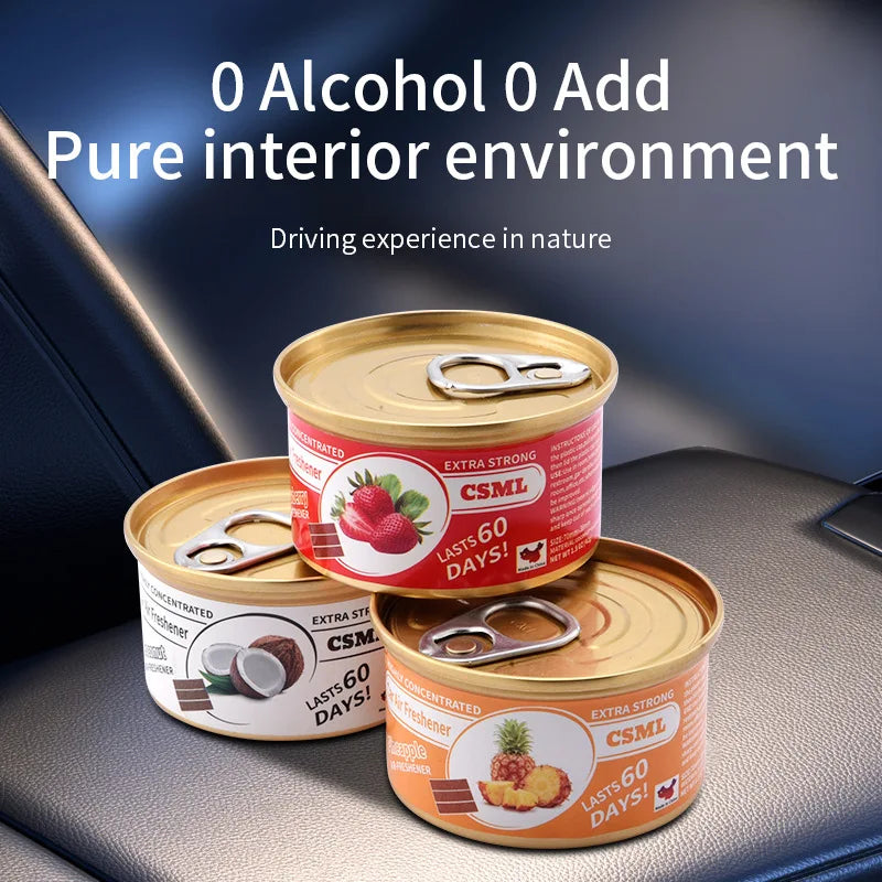 Best-Selling Wooden Block Canned Car Aromatherapy, Car Fragrance Paste, Deodorizing Air Freshener, High-End Solid Perfume