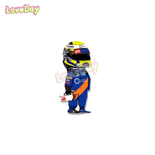 F1 Racing Cartoon Racer Sticker Motorcycle Sticker Vinyl Waterproof Glass Decals Sports Car Sticker Die Cut Sticker Auto Parts