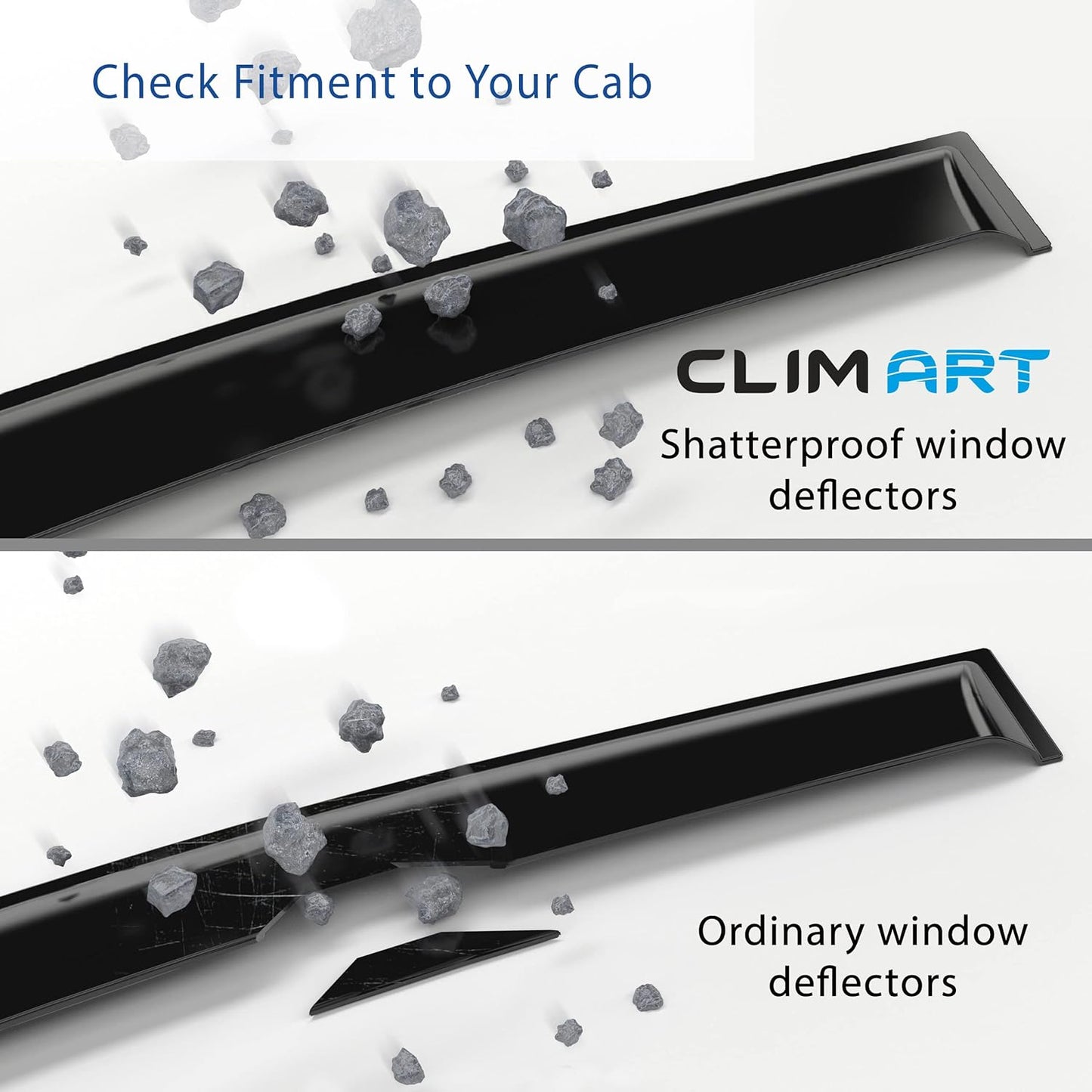 In-Channel Incredibly Durable Rain Guards for Chevrolet Express Van 1996-2025/GMC Savana 1996-2025, Original Window Deflectors, Vent Window Visors, Vent Deflector, 2 Pcs. - 696078LP