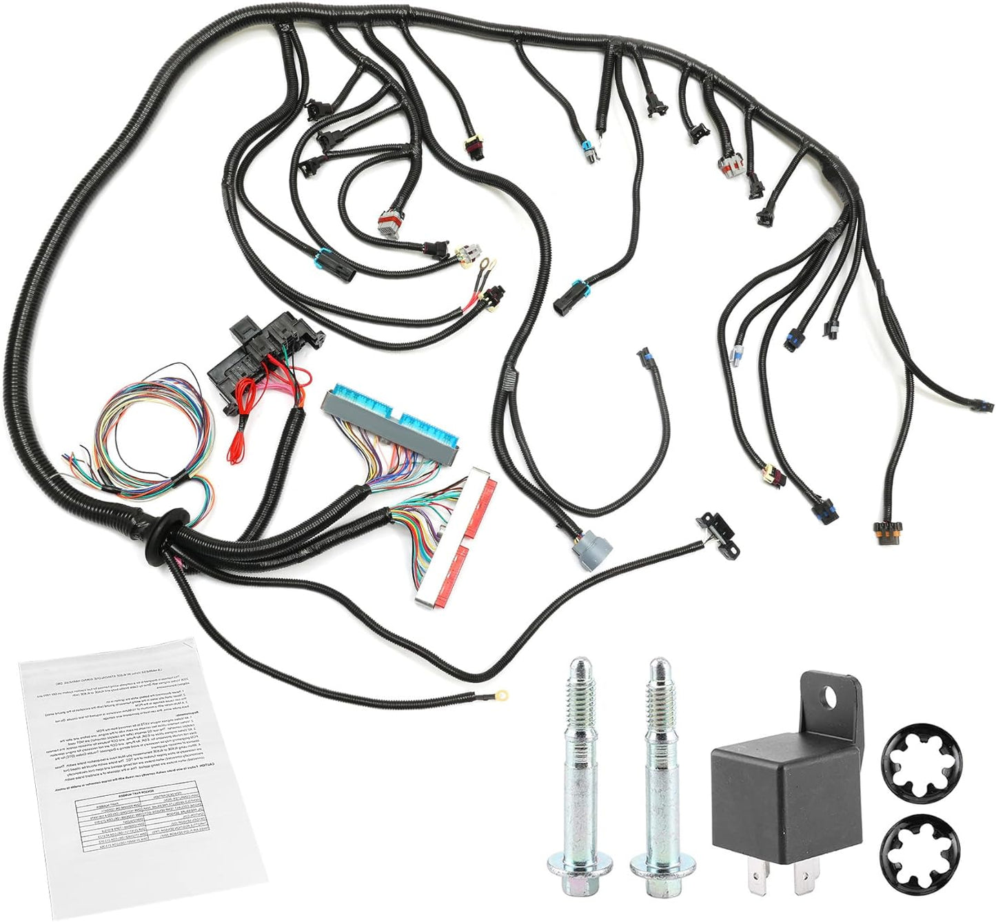 Standalone Wiring Harness, 4L60E DBC, Red/Blue PCM, Compatible with 1997-2006 GM