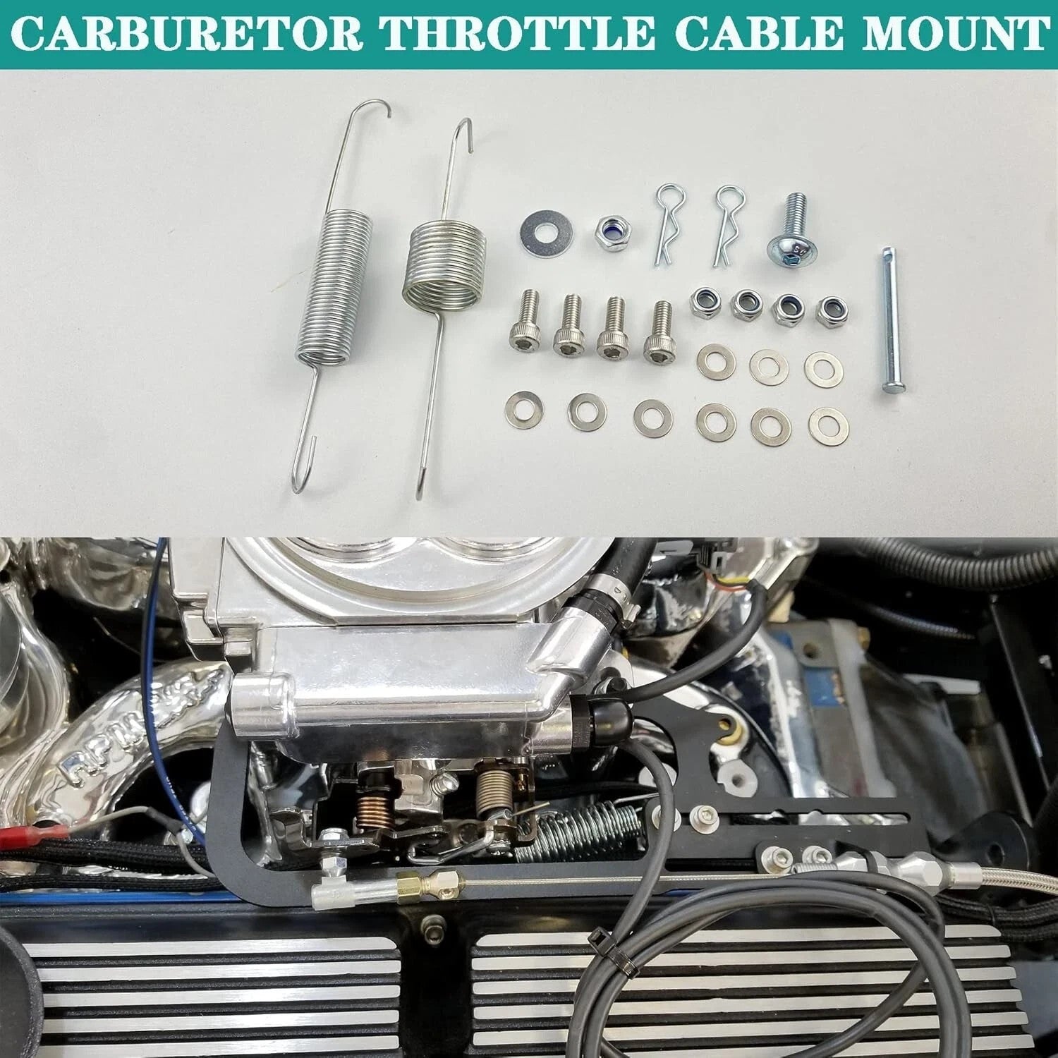 Cable Mount Bracket Kit Fit TV Holley Carb Sniper EFI Throttle Edelbrock Fitech
