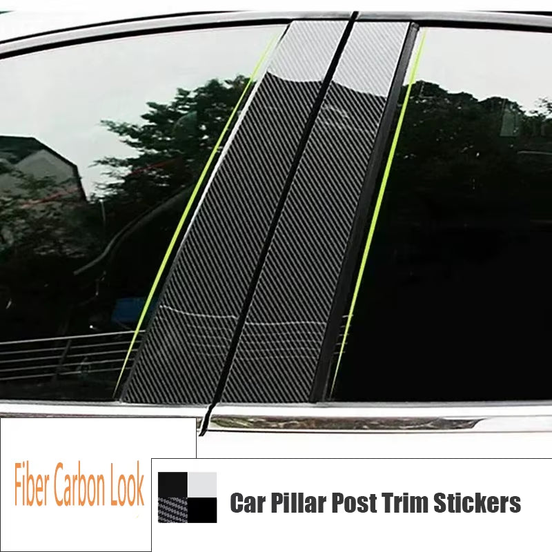 6Pcs for Dodge Dart / Fiat Viaggio 2013-2016 Car Pillar Posts Decor Stickers Accessories Door Window BC Column Exterior Trims