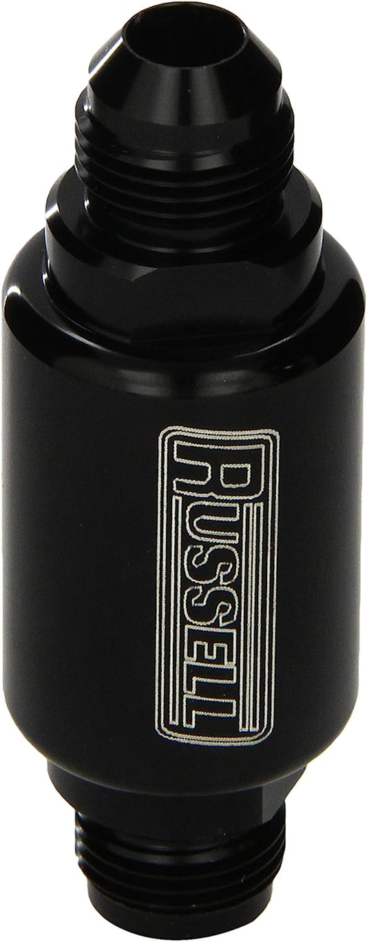650103 Male #8 3.25" Length Fuel Filter - Black