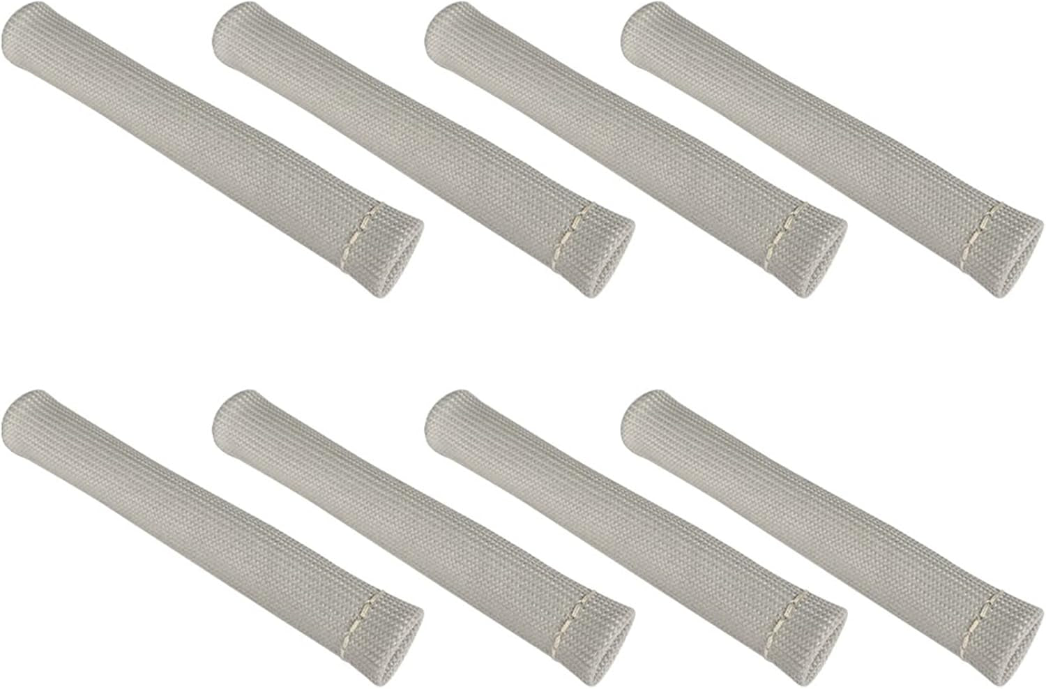 8 PCS Gray 1200° Spark Plug Wire Boots Heat Shield Protector Sleeve Replacement for SBC BBC