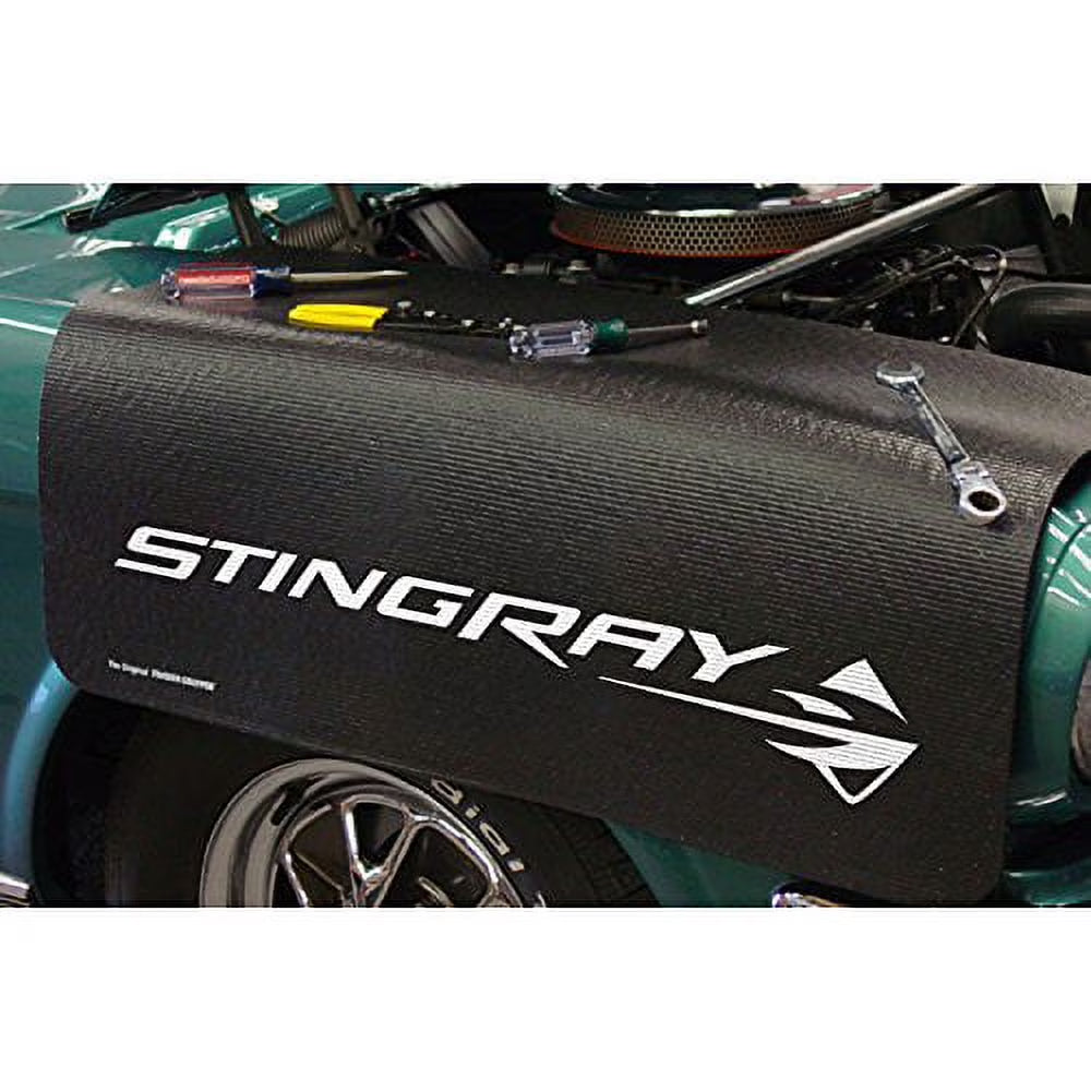 Chevrolet Corvette C7 Stingray Logo 22" X 34" Black Fender Gripper Cover