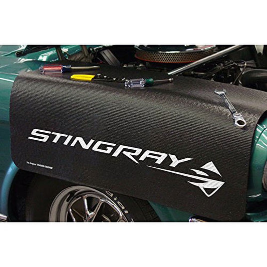Chevrolet Corvette C7 Stingray Logo 22" X 34" Black Fender Gripper Cover