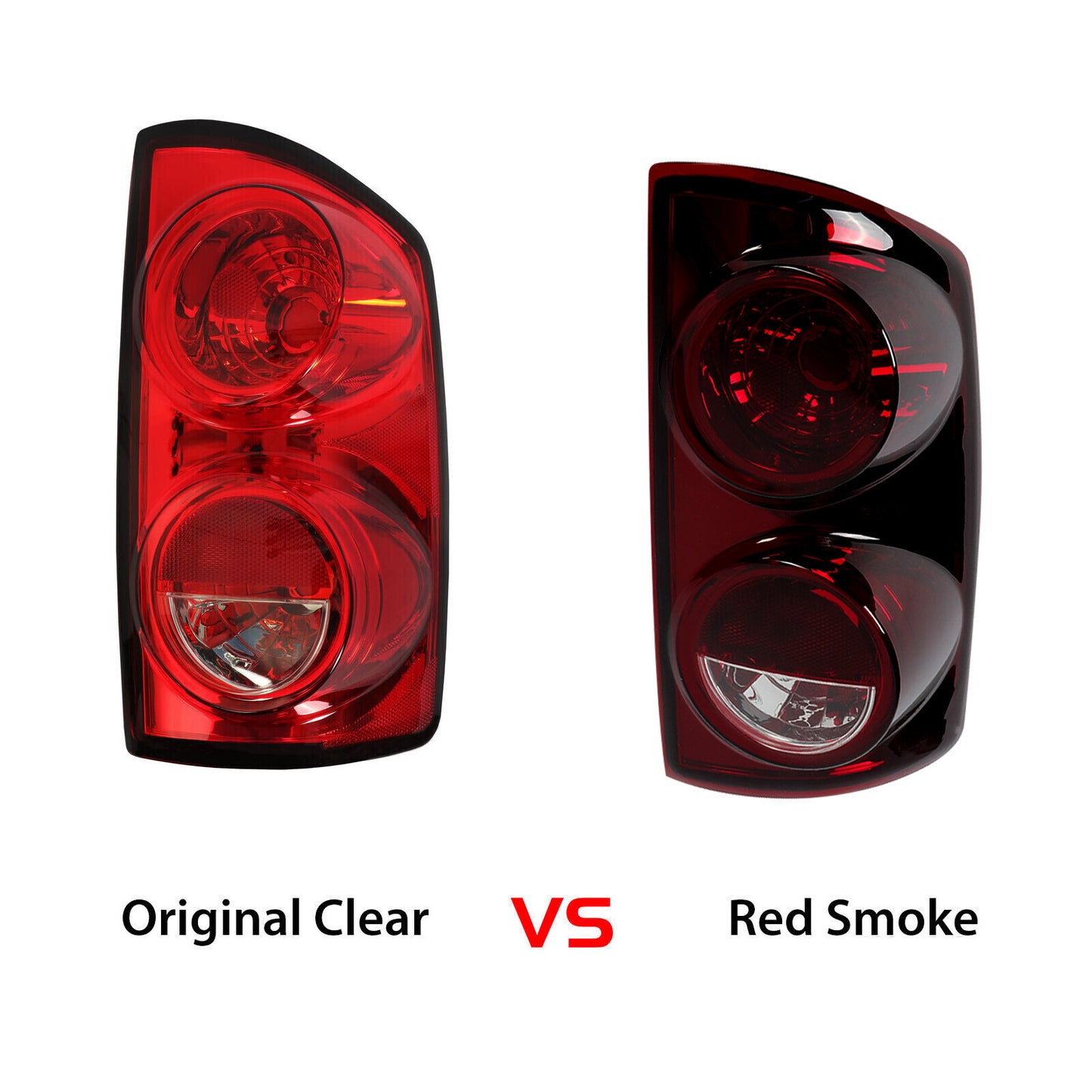 Red Smoke Tail Lights Lamps for 07-08 Dodge Ram 1500 07-09 2500 3500 Left+Right