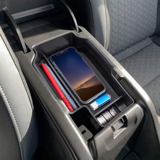 Maximize Your Chevy Colorado/GMC Canyon Storage: Center Console Organizer & Armrest Insert Tray (2015-2022) - Sleek Black Design
