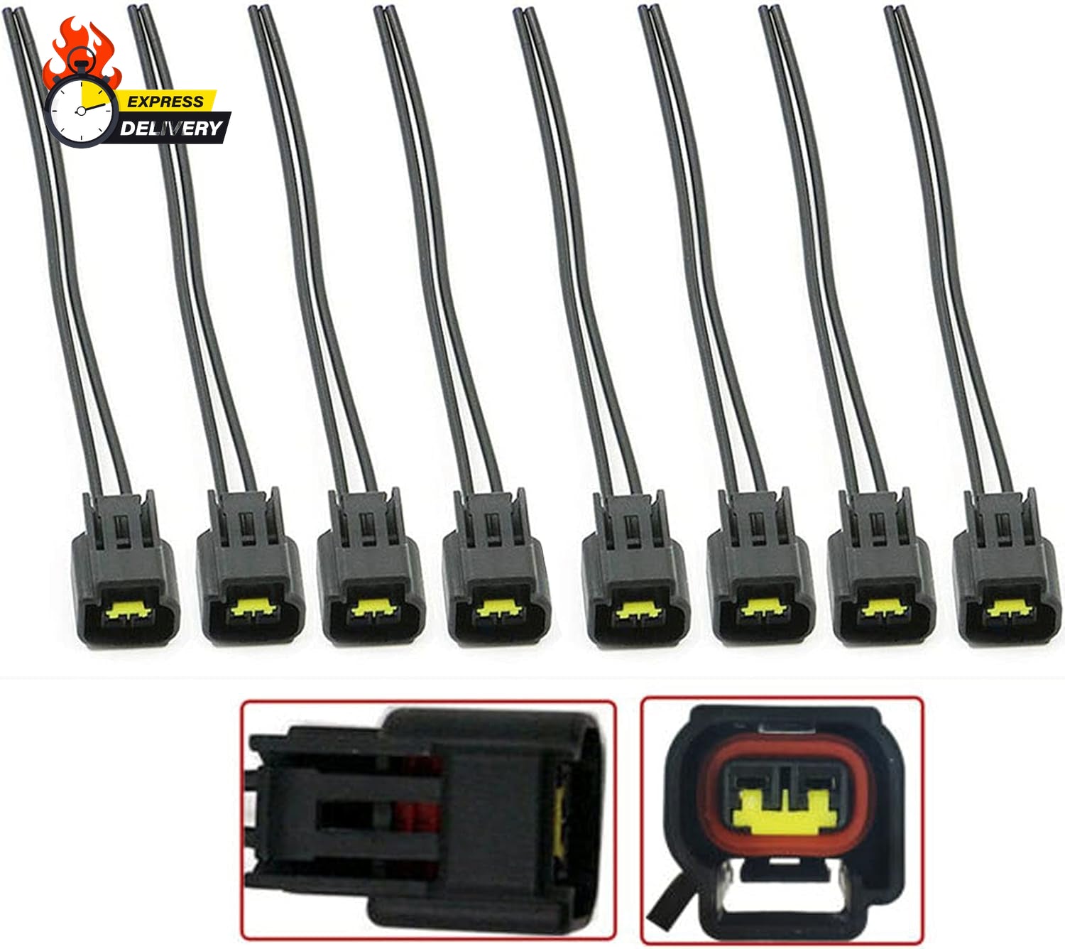 8 Pack Ford Ignition Coil Connector Plug Harness Compatible with Ford Ignition C