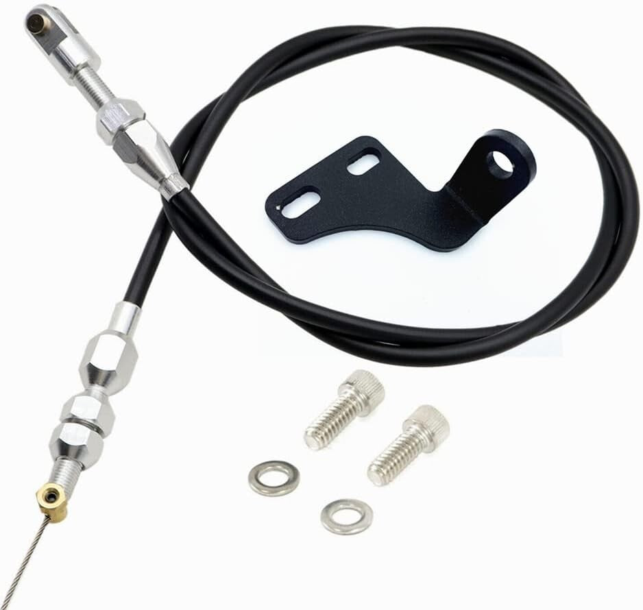 Throttle Cable Bracket Anodized and 36" Throttle Cable for Holley Hi-Ram LSX