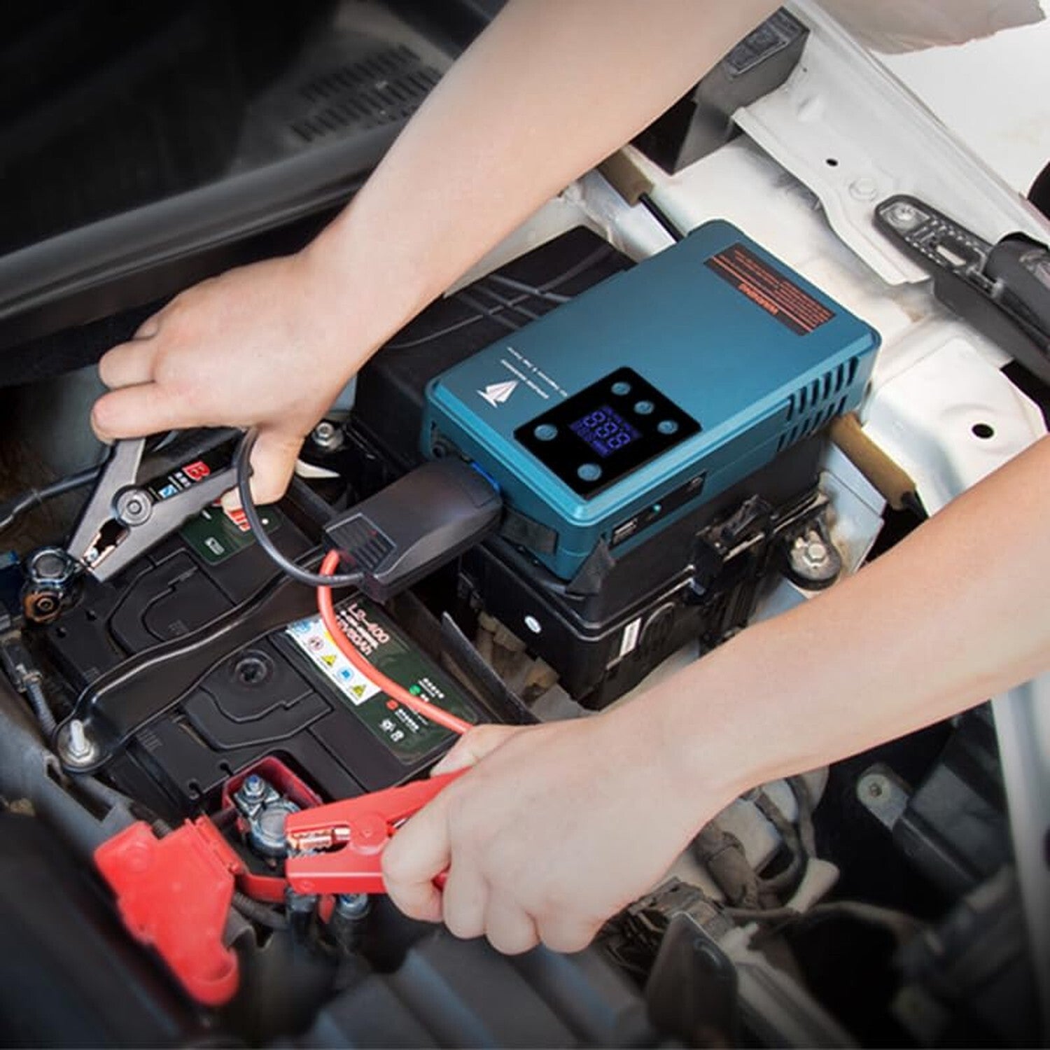 Jump Starter with Air Compressor,12V Car Jump Starter,Batter