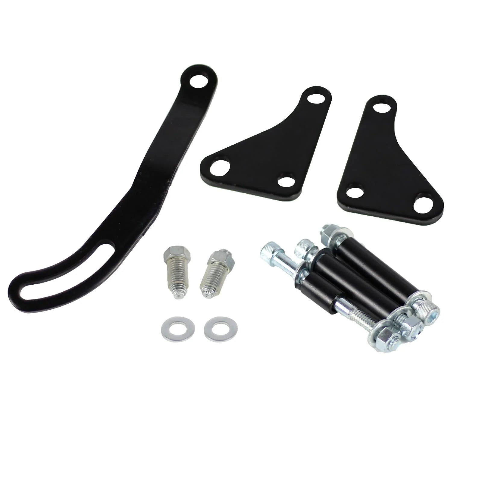 SBC Black Power Steering Pump Mounting Bracket SWP LWP Saginaw GM SB Chevy 350