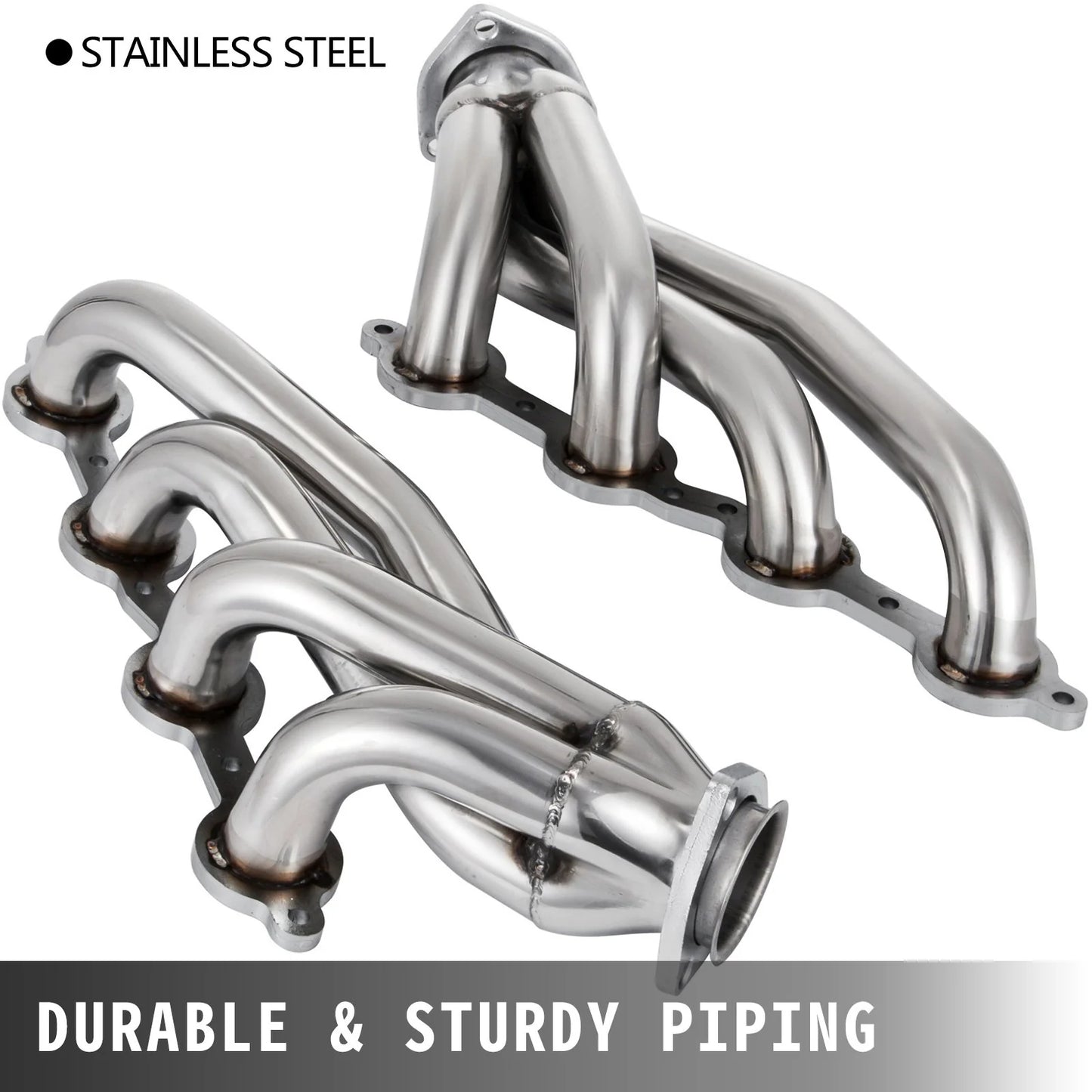 VEVOR Exhaust Header Set 1 5/8 Exhaust Turbo Headers, Stainless Steel Exhaust Manifold Headers, Shorty Engine Conversion LS Swap Exhaust Headers for Chevy LS1 LS2 LS3 LS6 LS10 Suv/Truck Car